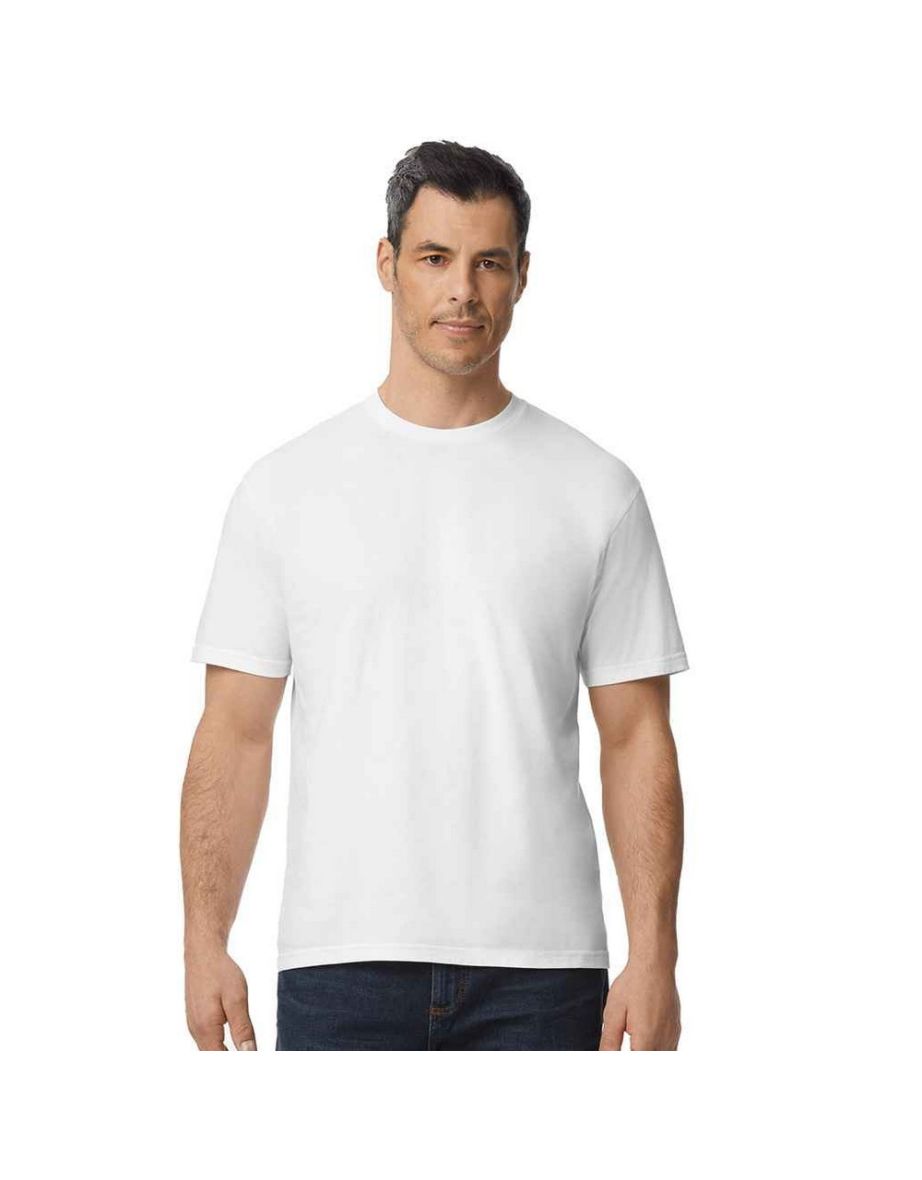 Gildan Mens Plain Cotton Lightweight T-Shirt - White