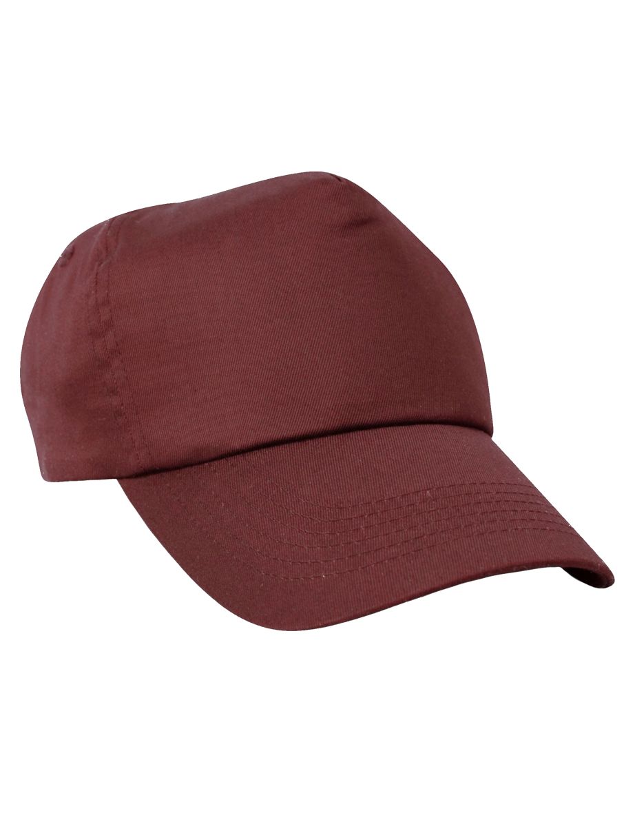 Result Unisex Childrens/Kids Plain Basebll Cap (Pack of 2) - Burgundy - 1