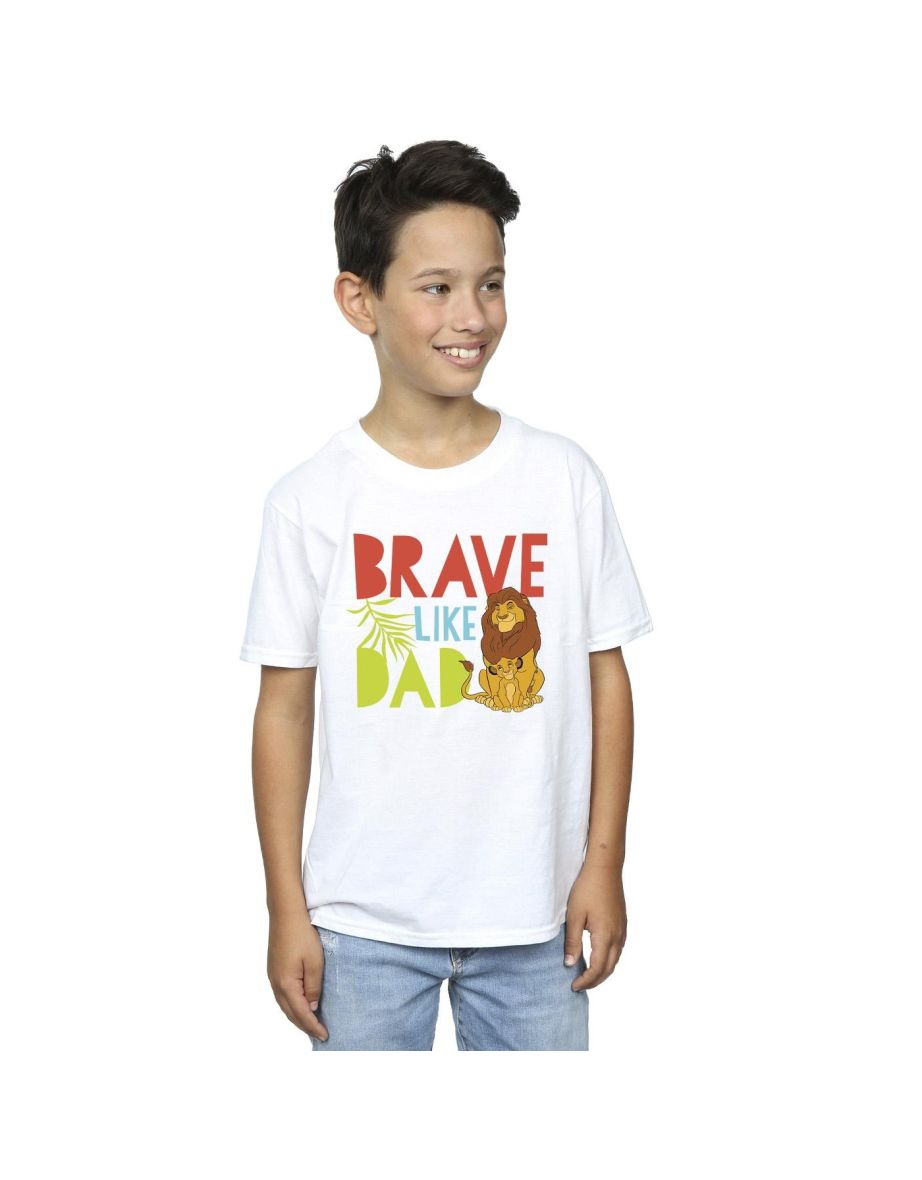Disney Boys The Lion King Brave Like Dad T-Shirt - White