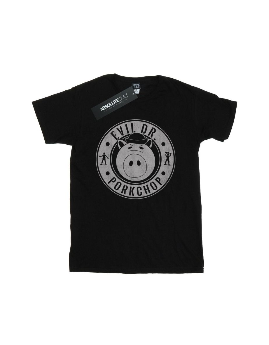 Disney Mens Toy Story Evil Dr Pork Chop T-Shirt - Black