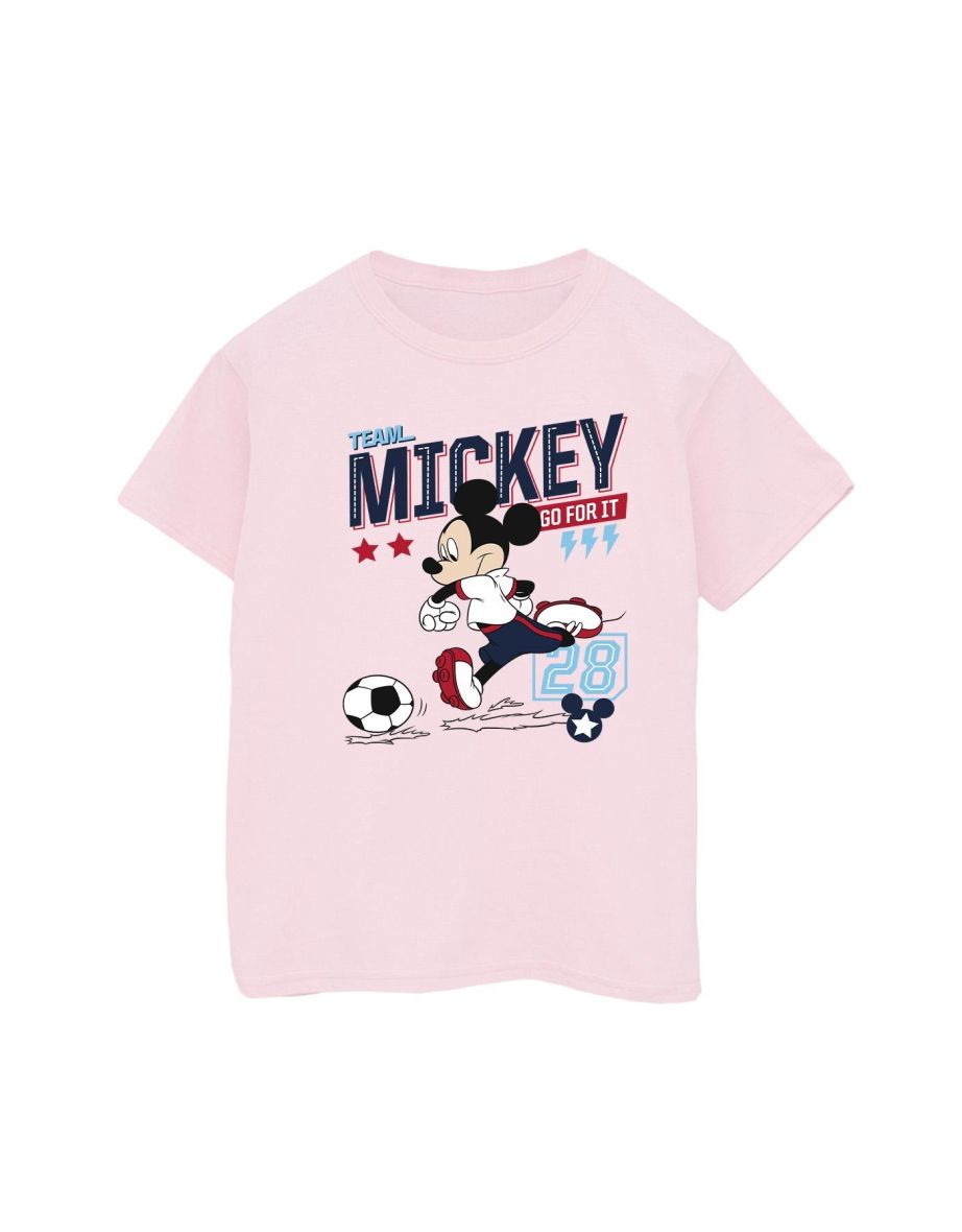 Disney Boys Mickey Mouse Team Mickey Football T-Shirt - Baby Pink - 1