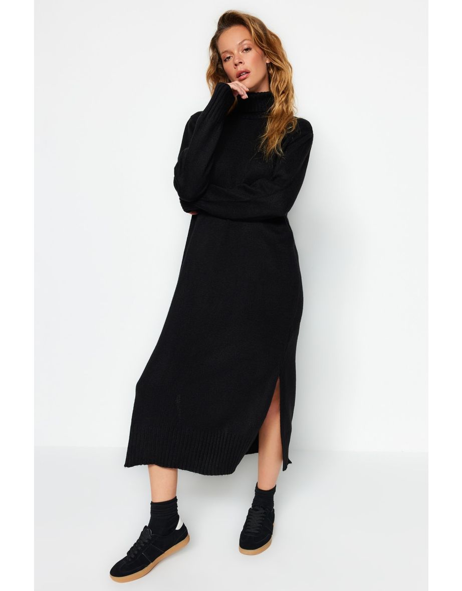 Black maxi jumper dress online