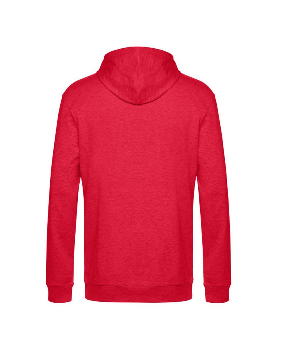 B&C Mens Hoodie - Red Heather - 1