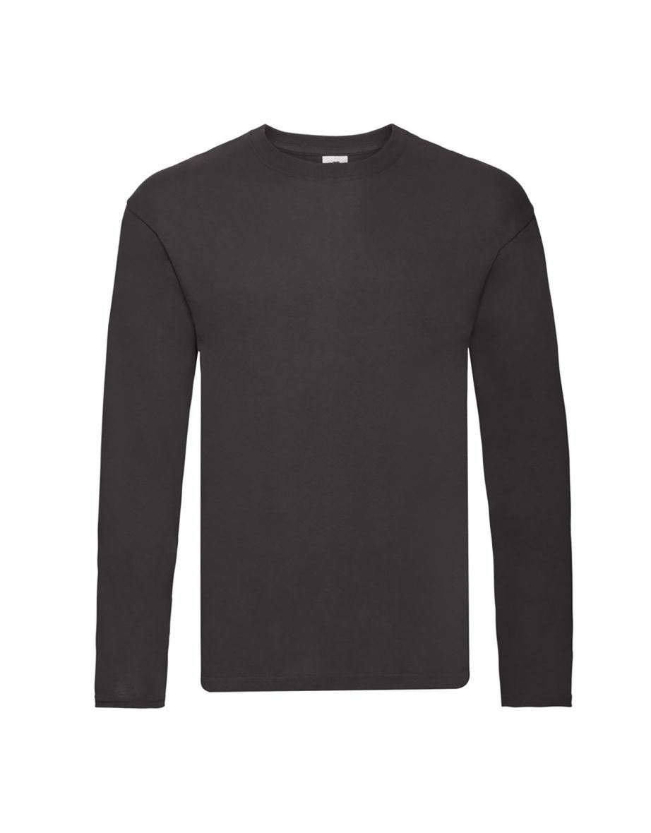 Fruit Of The Loom Mens R Long-Sleeved T-Shirt - Black