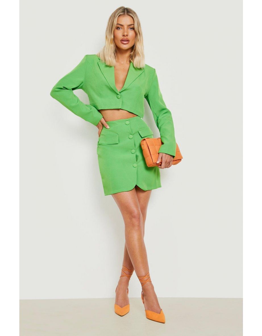 Apple green cheap mini skirt