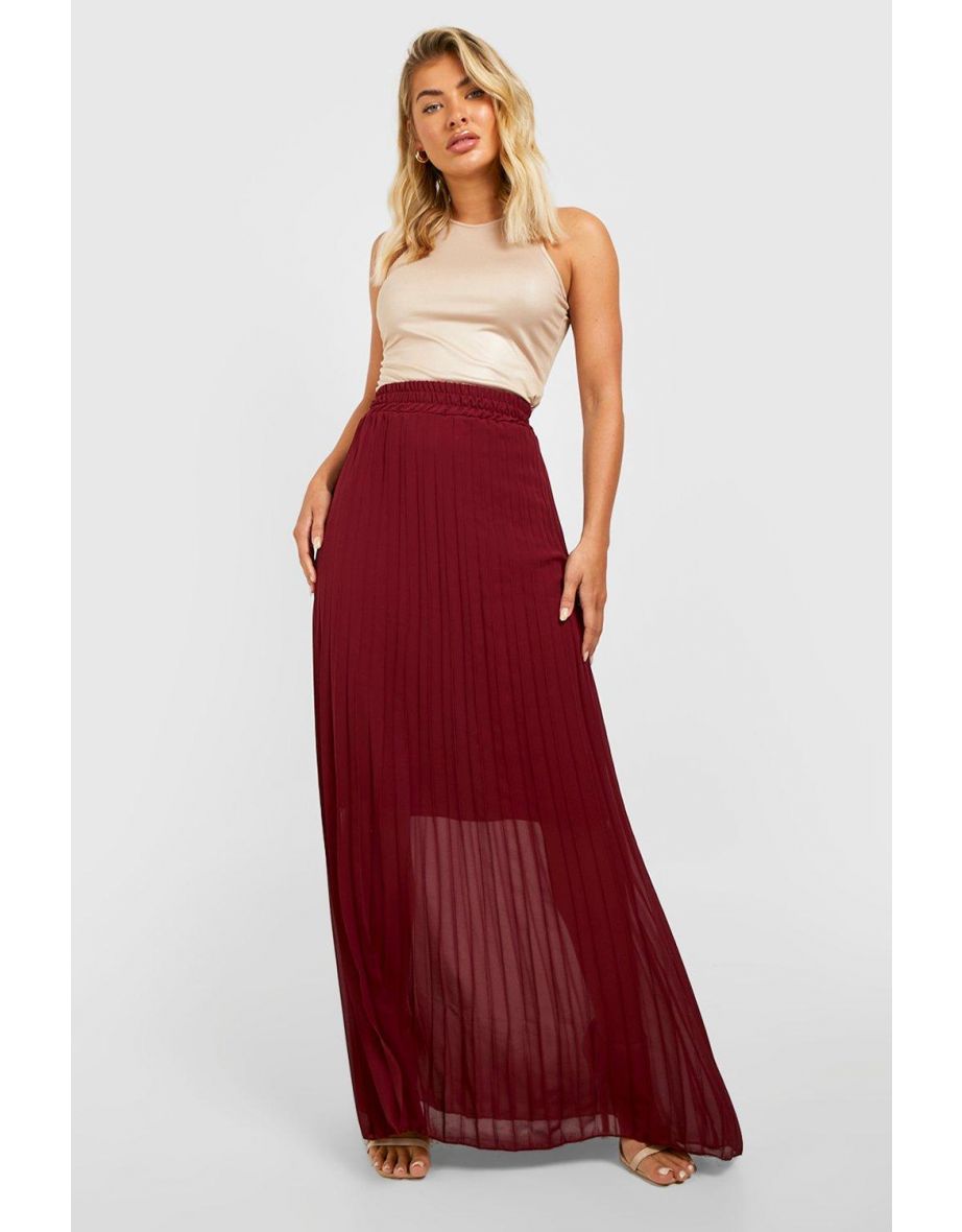 Burgundy maxi skirt clearance chiffon