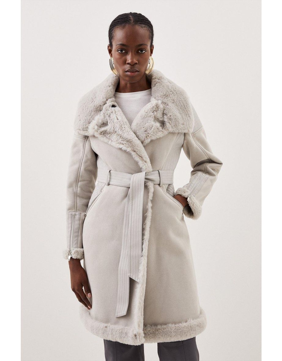 Karen millen wrap coat online