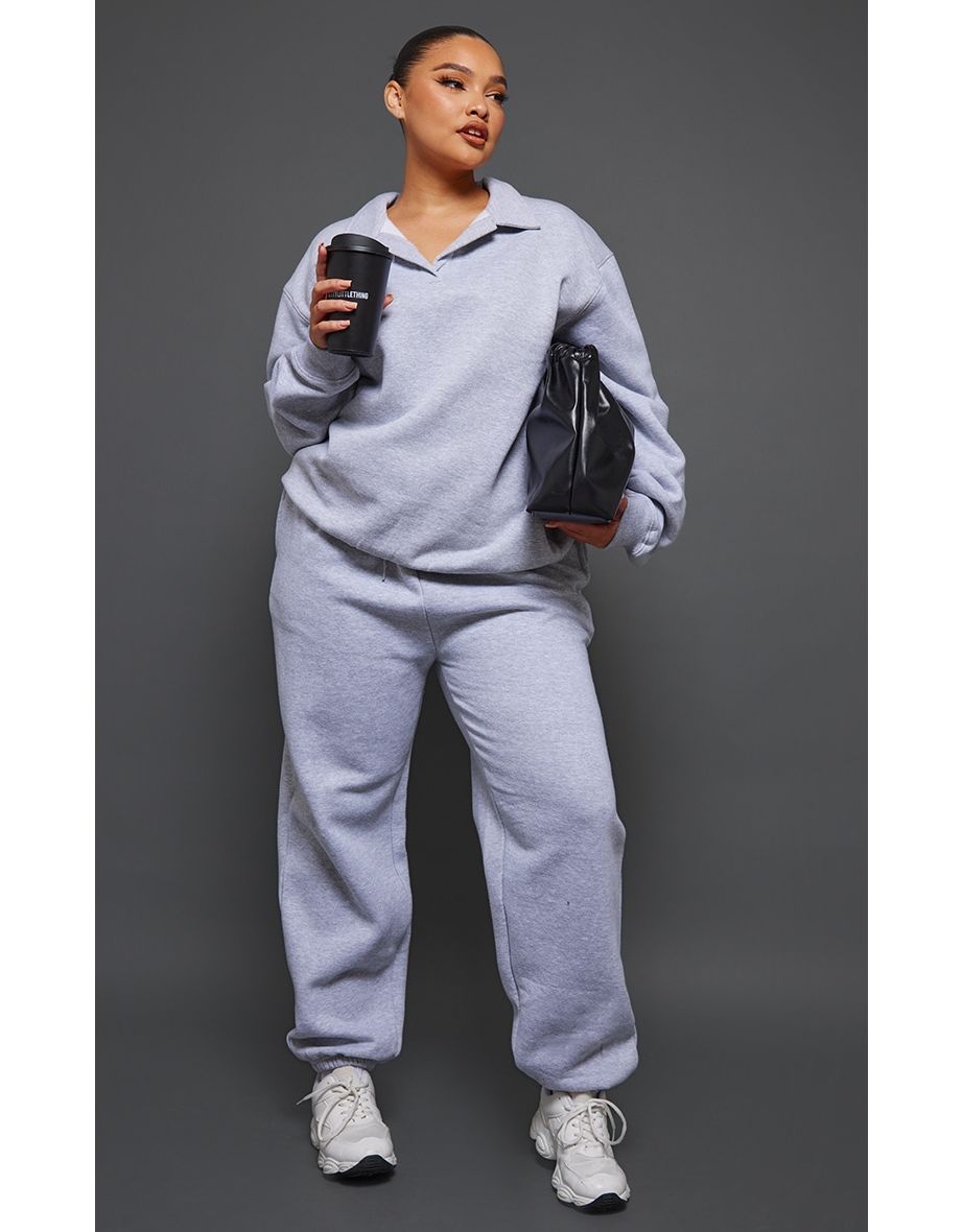 Shop Plus Grey Marl Casual Sweat Joggers Online in Saudi Arabia VogaCloset