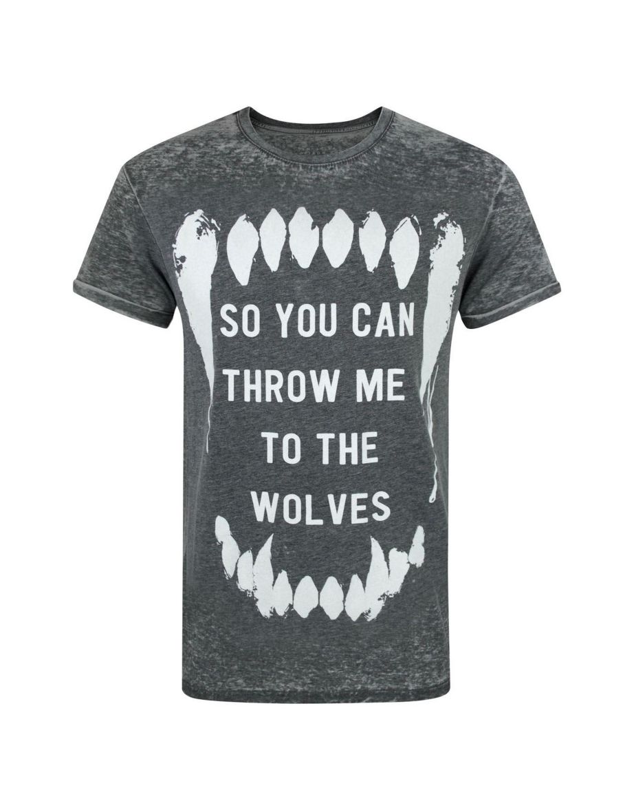 Bring Me The Horizon Mens Wolves Burn Out T-Shirt - Charcoal