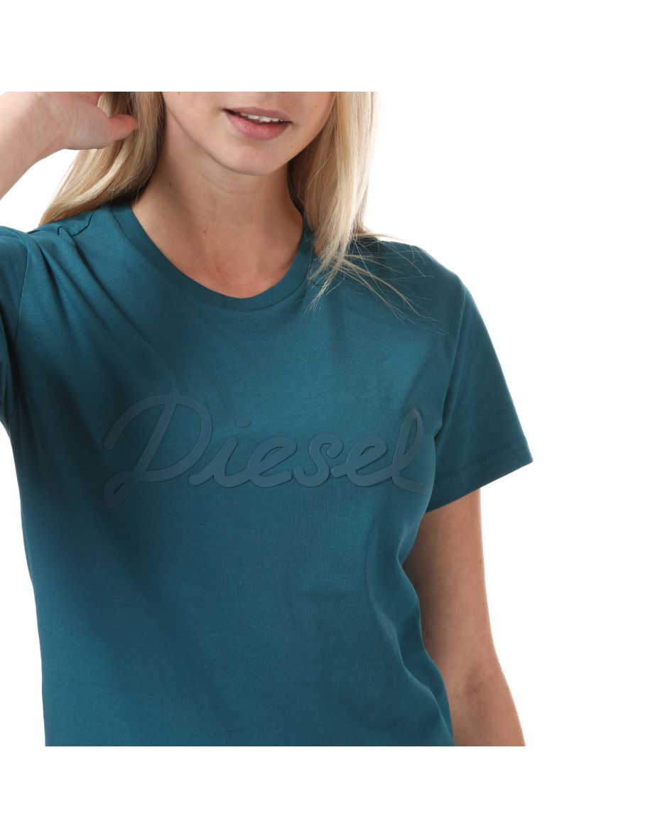 Women's Diesel Sully T-Shirt in Blue - 5