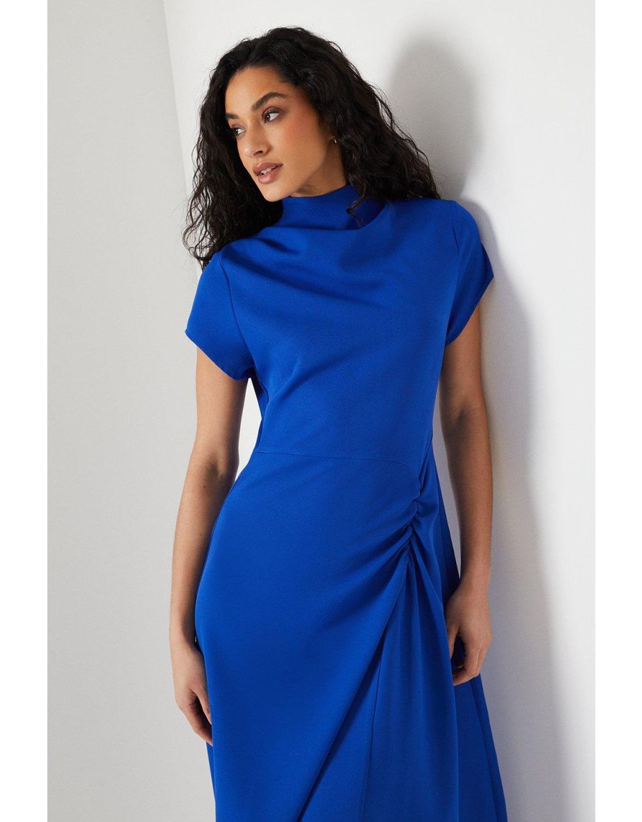 Principles by Debenhams Blue Ruched A-Line Midaxi Dress - 3