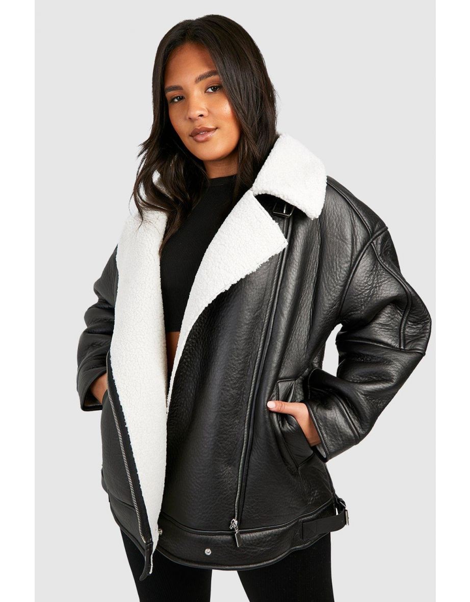 Aviator coat sales plus size