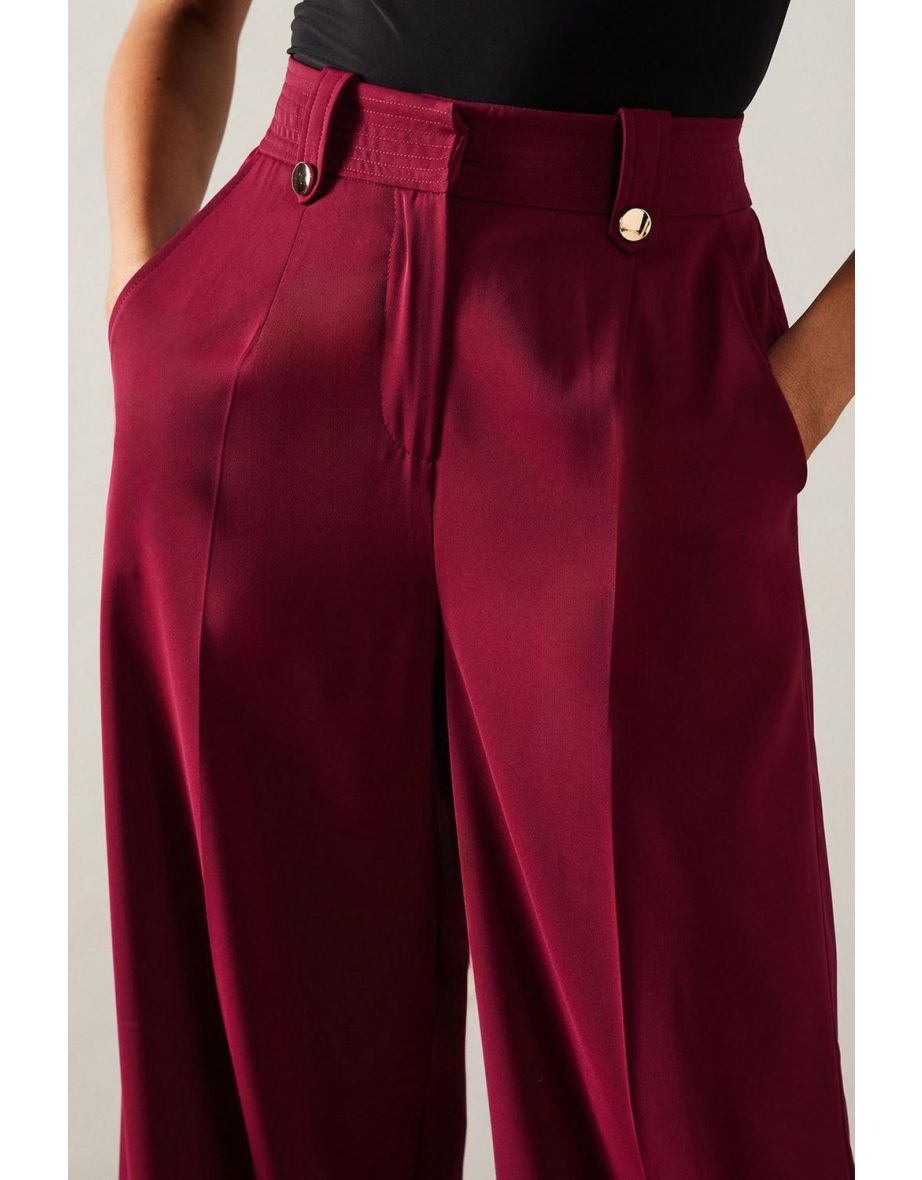 Tall Gold Trim Wide Leg Trousers - 3