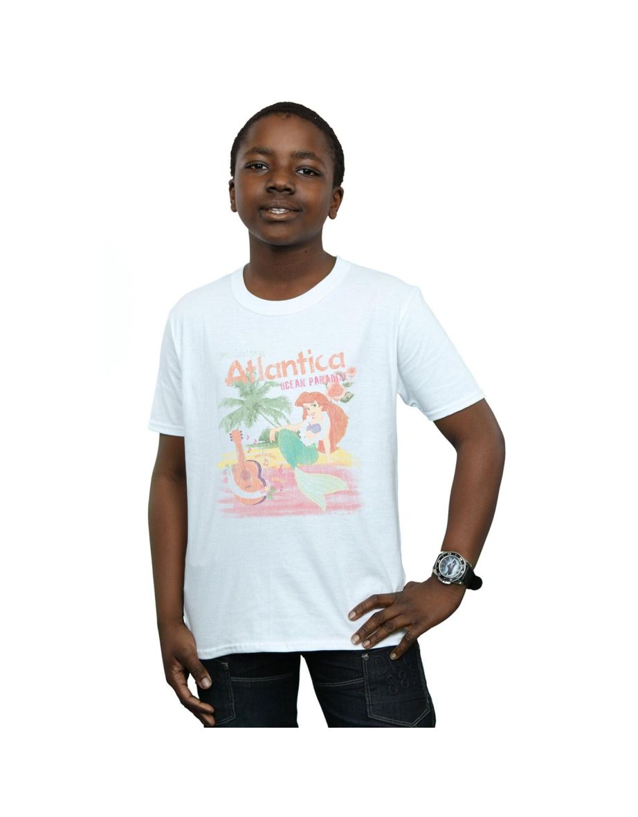 Disney Boys The Little Mermaid Greetings From Atlantica T-Shirt - White