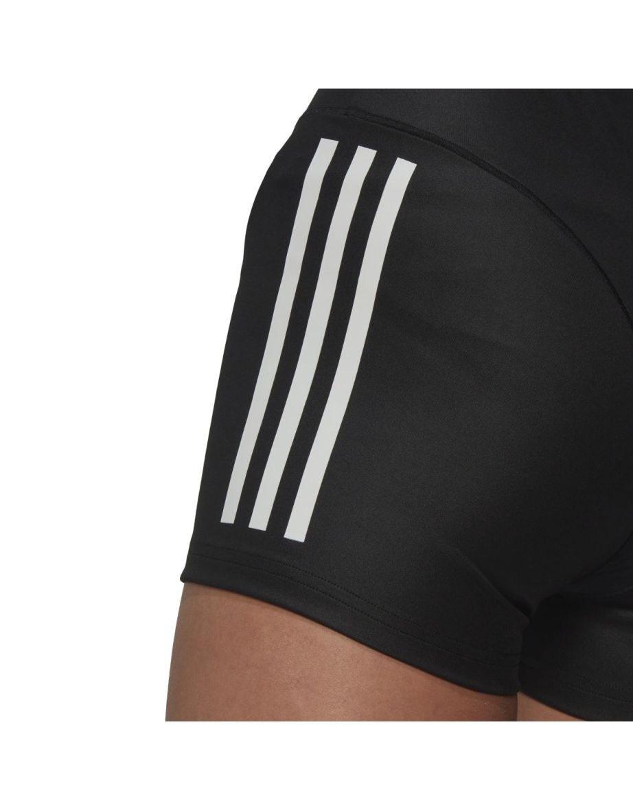 Women's adidas Hyperglam 3-Stripes Tight Shorts in Black - 9