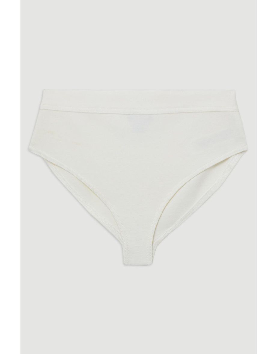 High Waisted Bandage Bikini Bottoms - 3