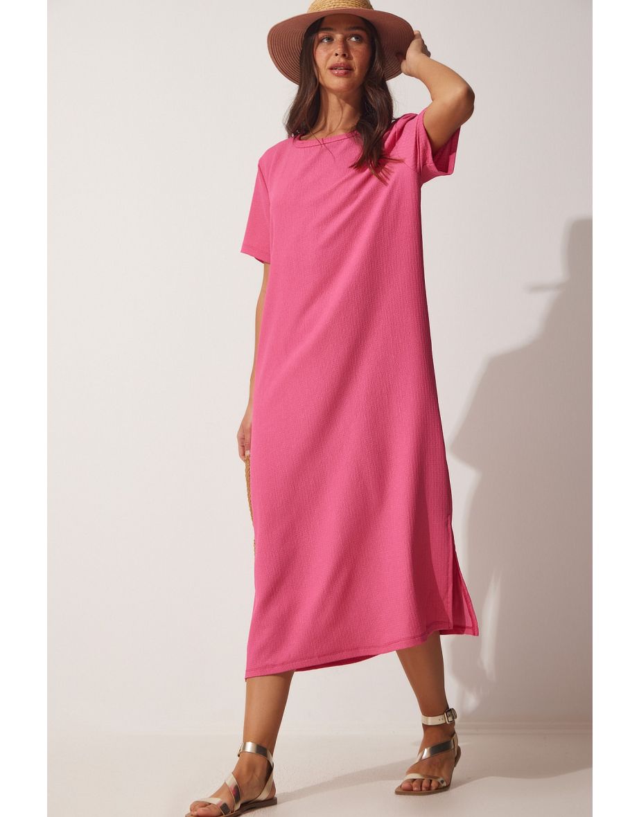 Pink Column Midi Dress