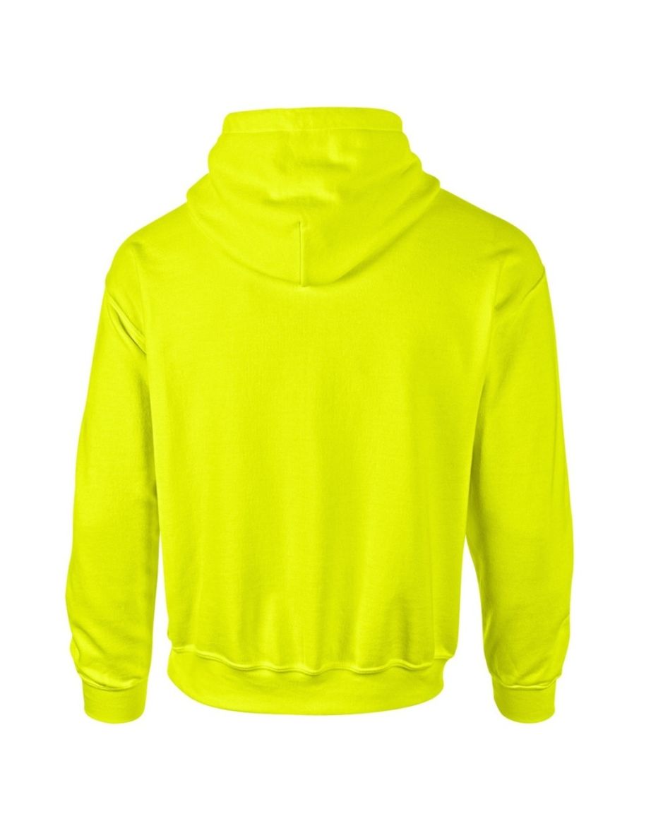 Gildan Heavyweight DryBlend Adult Unisex Hooded Sweatshirt Top / Hoodie (13 Colours) - New Safety Green - 1