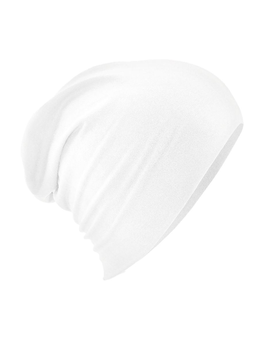 Beechfield Unisex Hemsedal Cotton Slouch Beanie - White