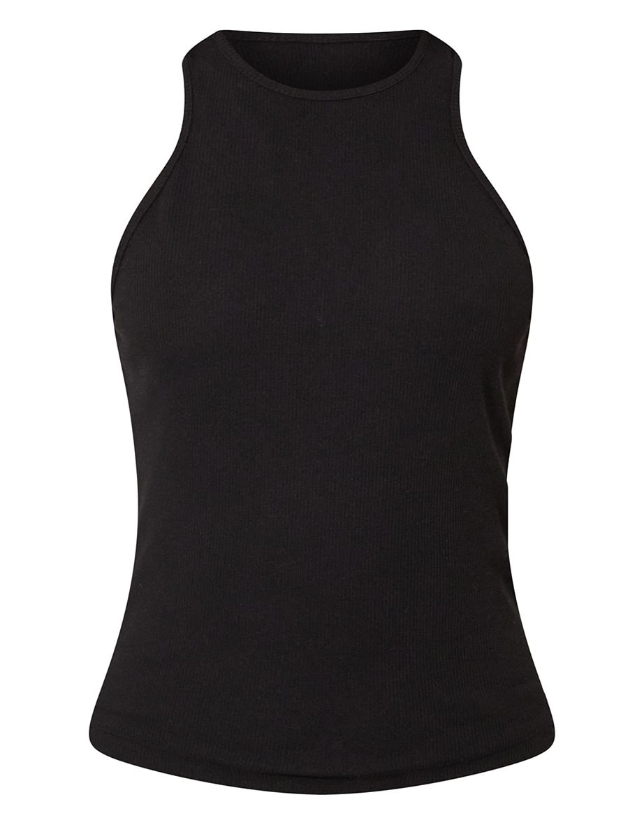 Recycled  Black Rib Racer Vest - 4