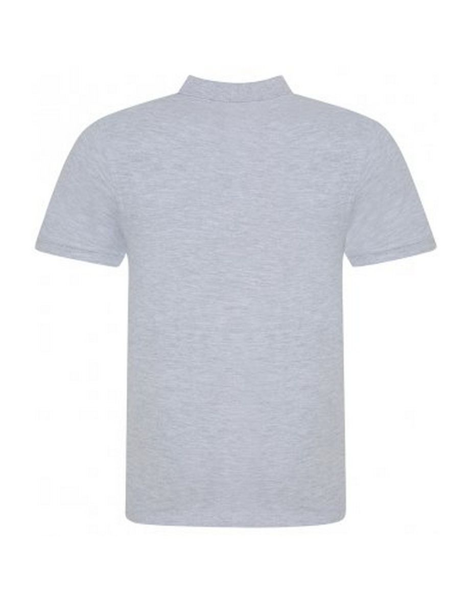 Awdis Mens Piqu Cotton Short-Sleeved Polo Shirt - Grey Heather - 1