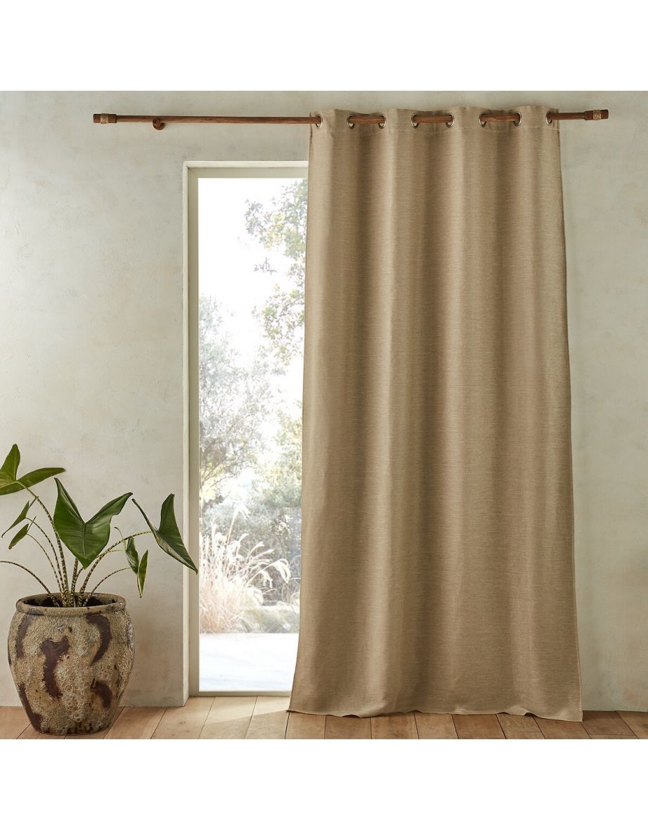 Colin Pure Linen Blackout Curtain with Eyelets