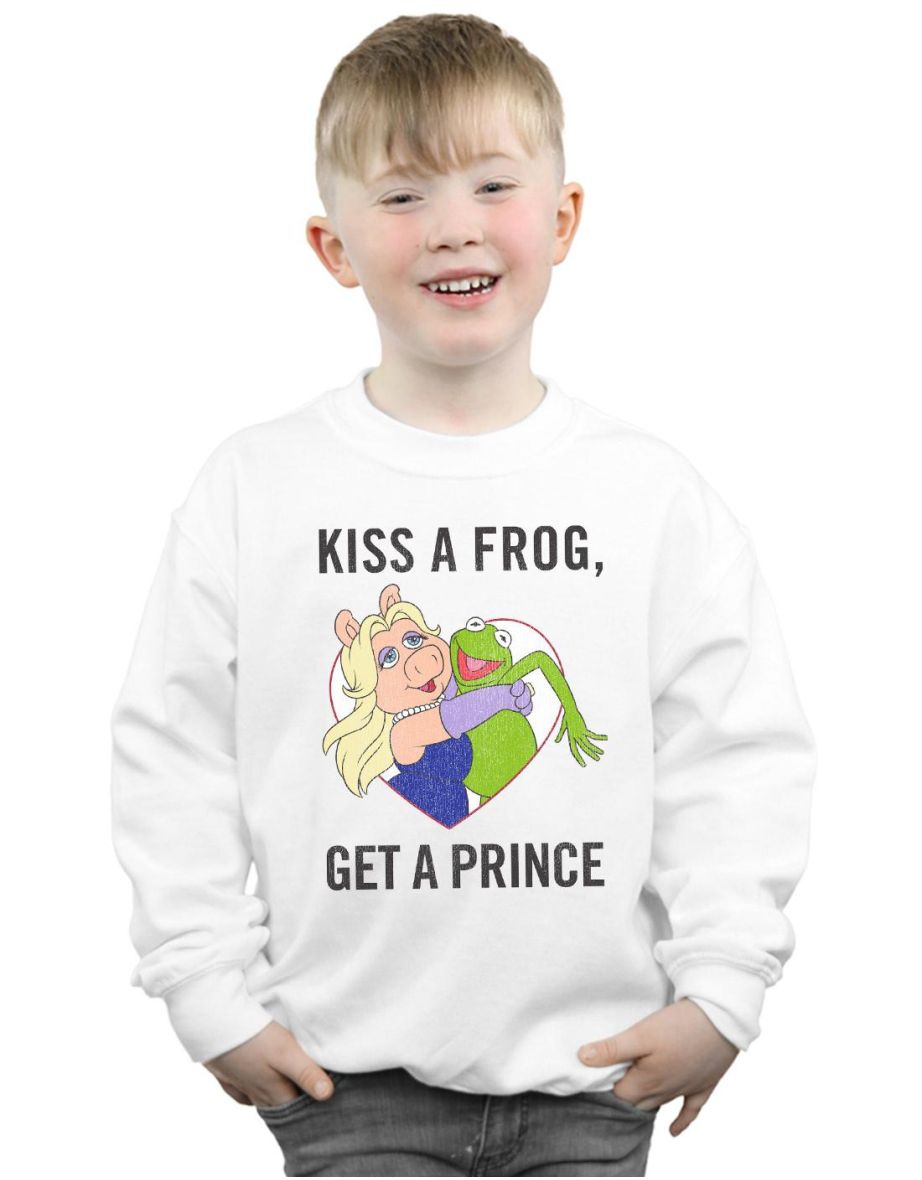 Disney Boys The Muppets Kiss A Frog Sweatshirt - White