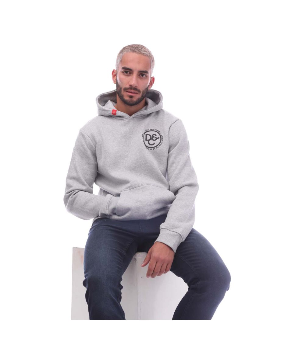 Men's Duck and Cover Macksony Graphic Hoodie in Grey - 3