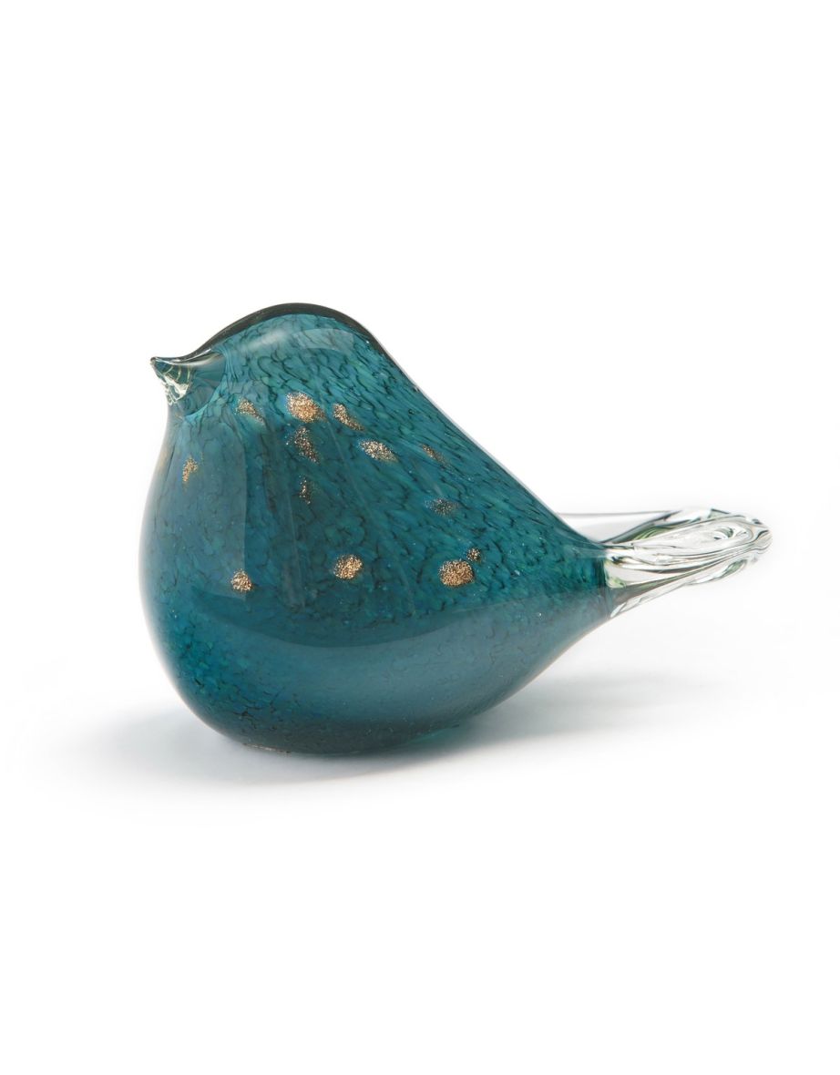 Am.Pm Blue Home Decorative Glass Bird