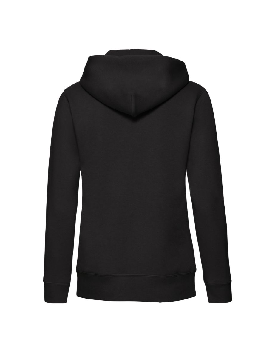 Fruit Of The Loom Ladies Lady-Fit Hooded Sweatshirt Jacket - Black - 1