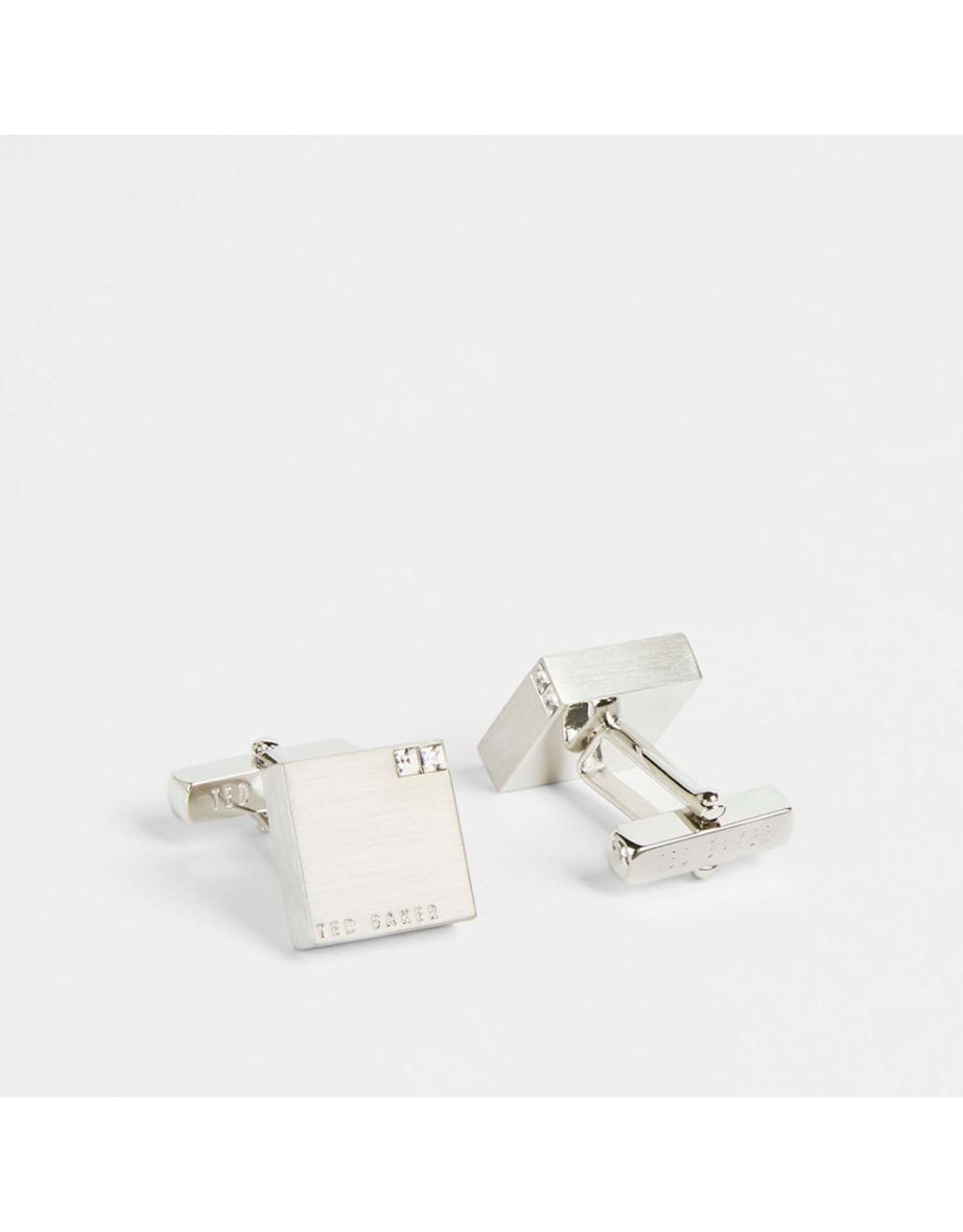 Accessories Ted Baker Corner Crystal Block Cufflinks in Cream
