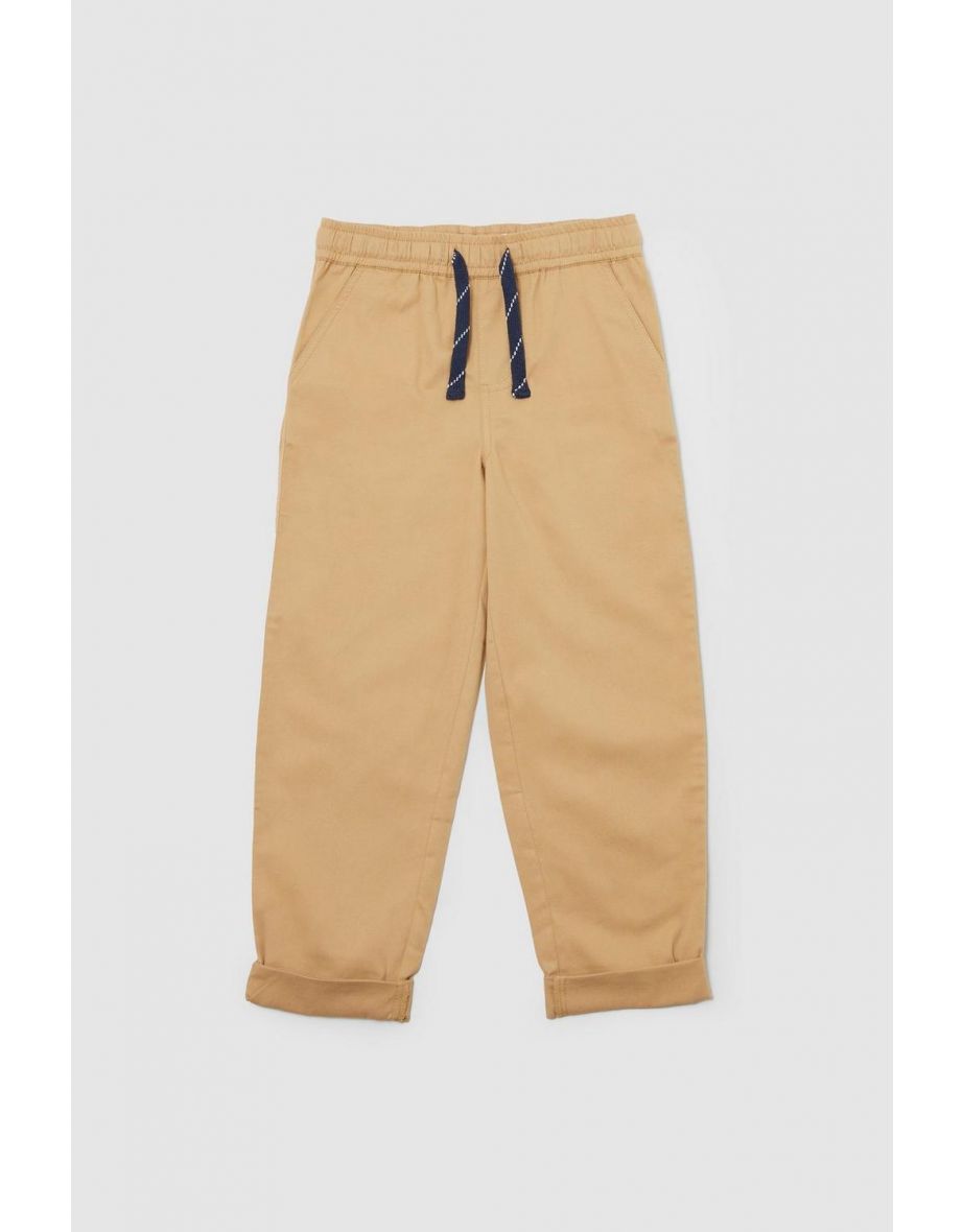 Younger Boy Pull On Trousers - natural