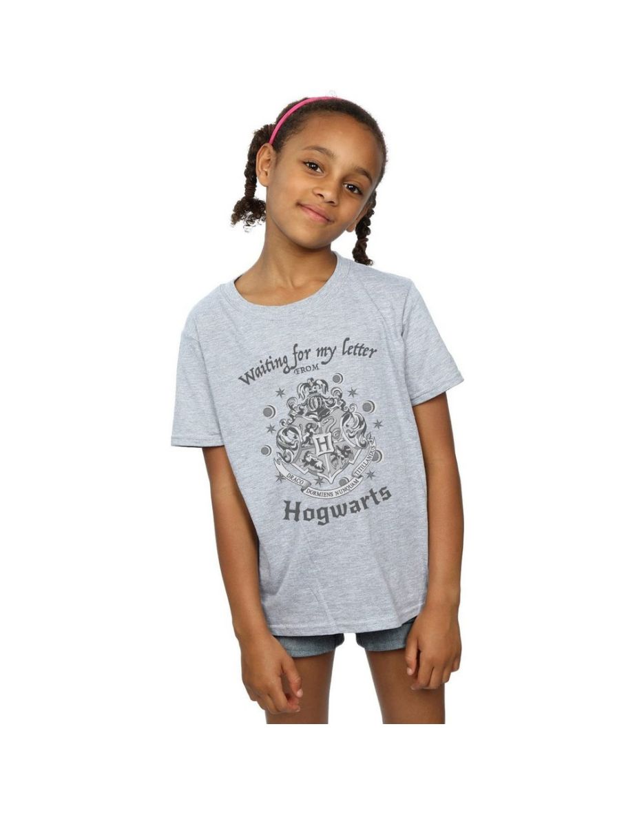 Harry Potter Girls Waiting For My Letter Hogwarts T-Shirt - Sports Grey