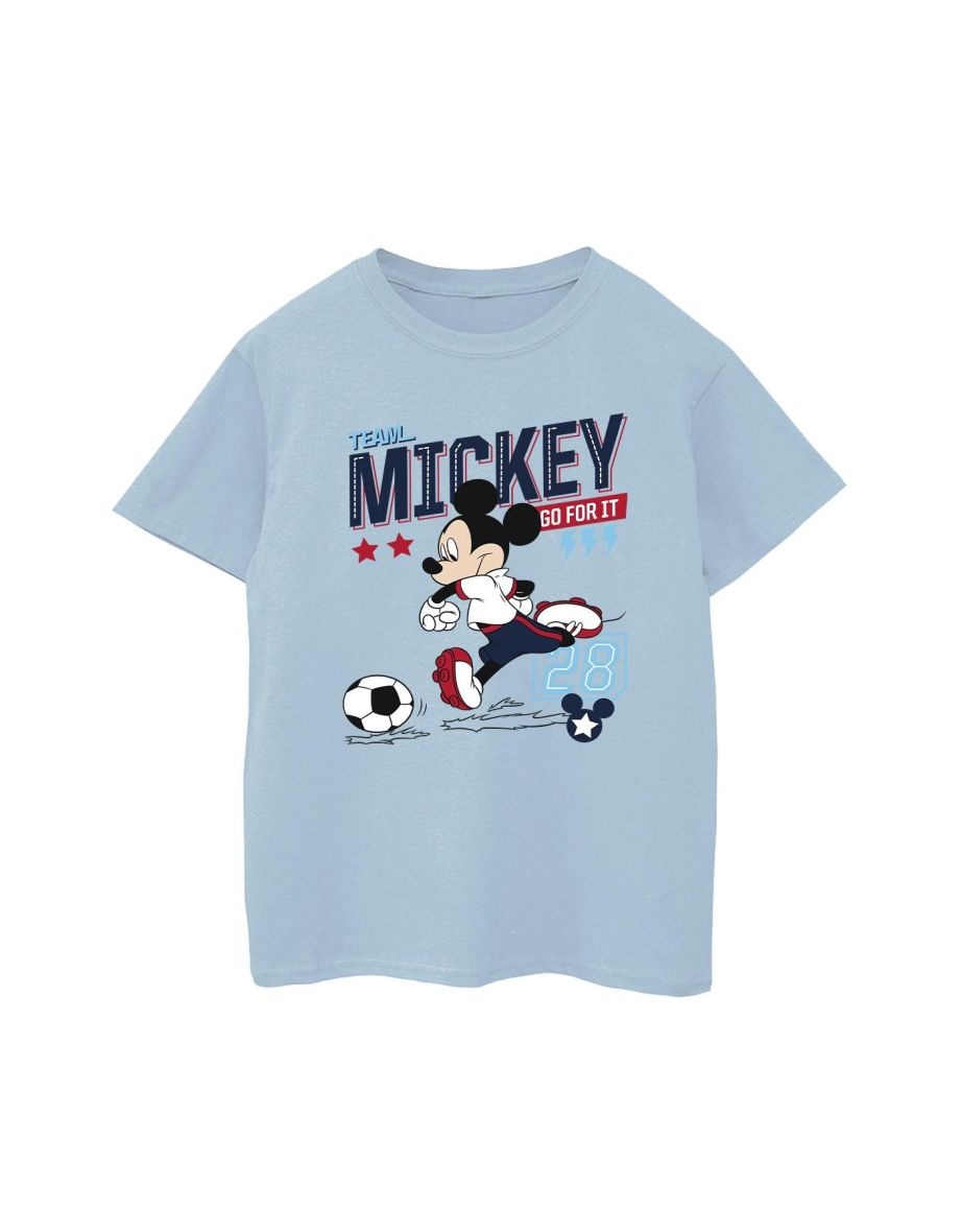 Disney Boys Mickey Mouse Team Mickey Football T-Shirt - Baby Blue - 1