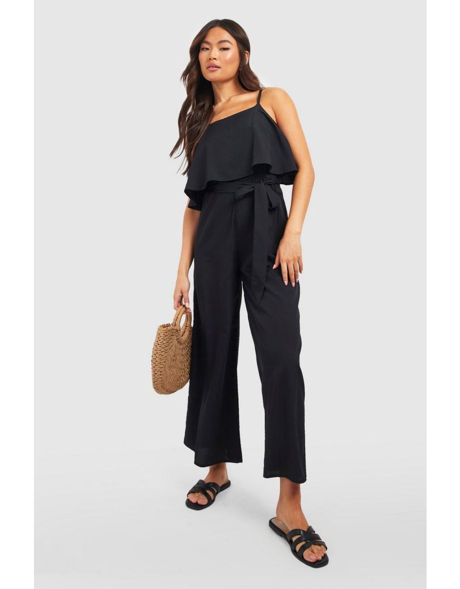 Strappy Wide Leg Jumpsuit - black