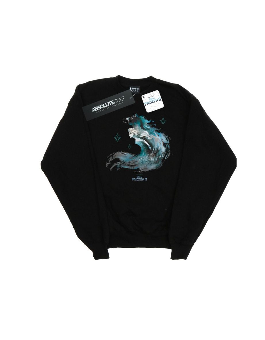 Disney Boys Frozen 2 Elsa With Nokk The Water Spirit Sweatshirt - Black
