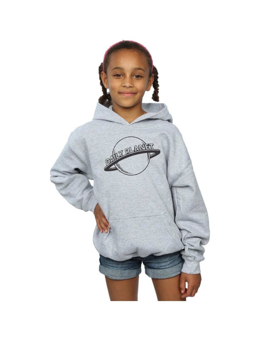 DC Comics Girls Superman Daily Planet Hoodie - Sports Grey