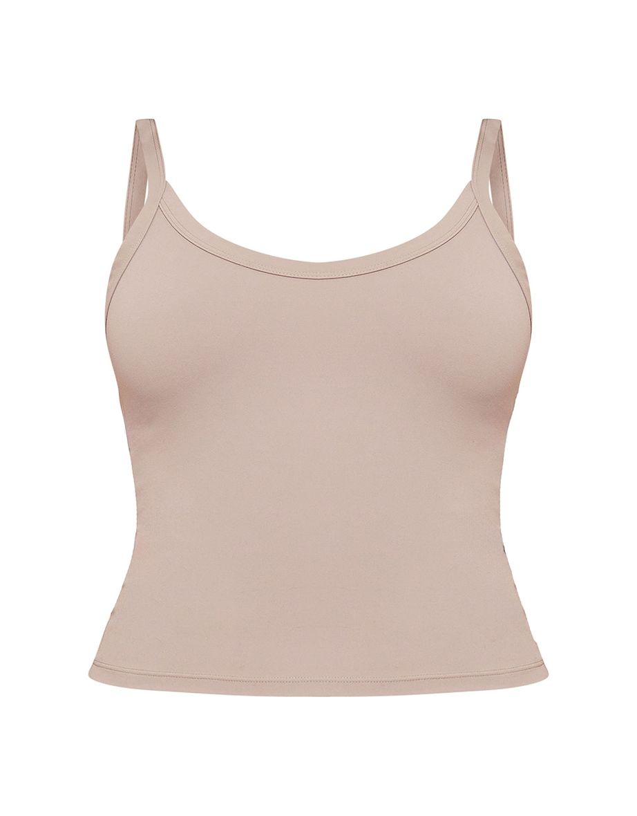 Deep Taupe Sculpt Strappy Gym Vest - 4