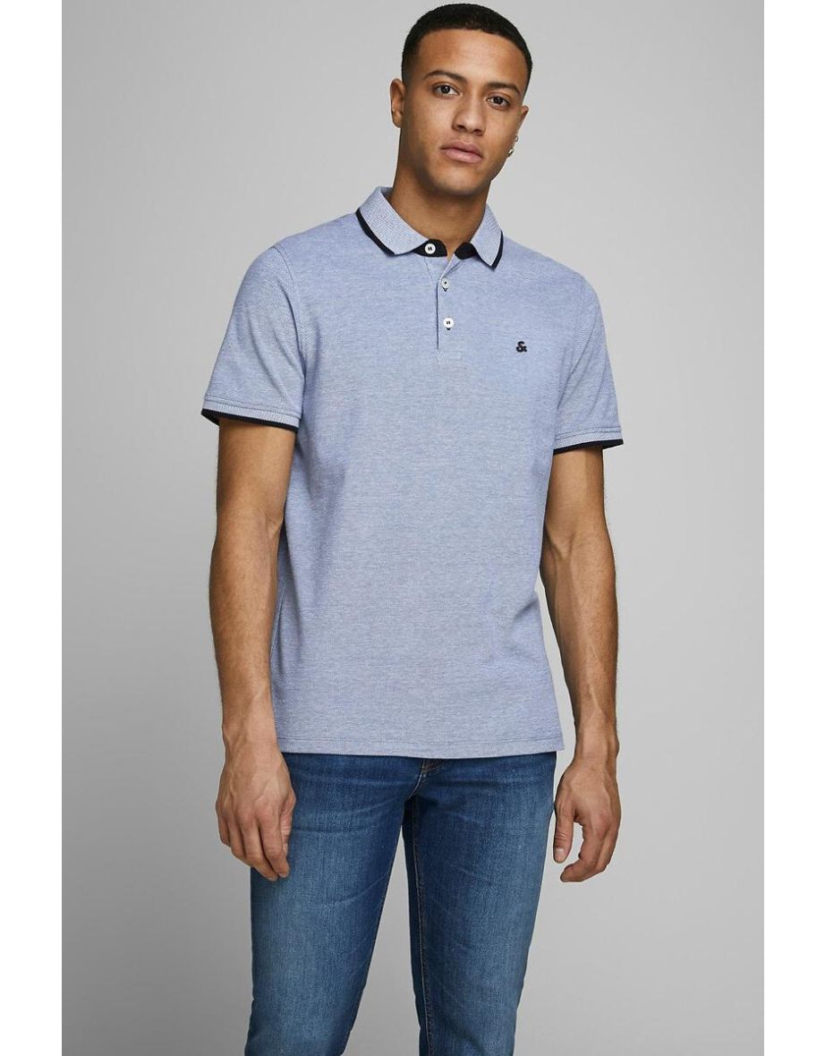 Cotton Pique Polo Shirt with Short Sleeves