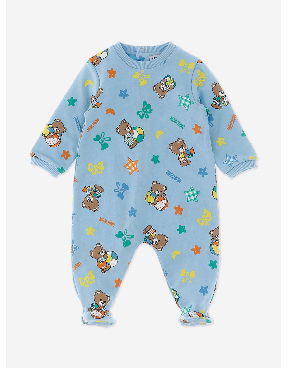 Baby Boys Teddy Bear Babygrow in Blue