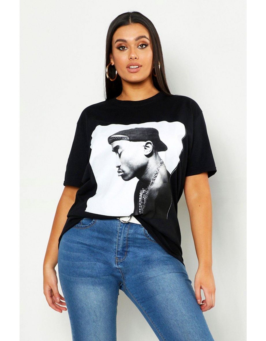 tupac t shirt black