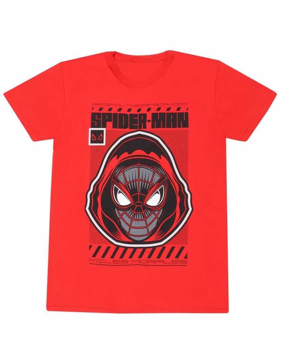 Spider-Man Unisex Adult Spider Hooded T-Shirt - Red