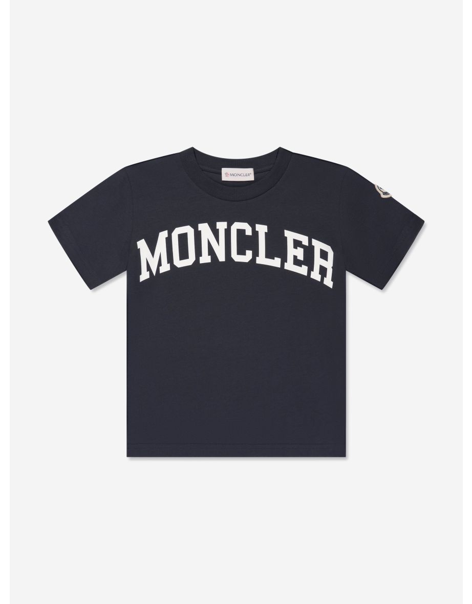 Cotton Jersey T Shirt in Blue - Moncler Enfant