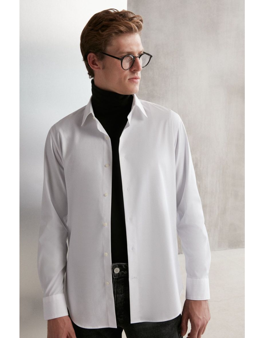 Branham Men's Ultra Stretchy Cotton Elastane Slim Fit Poplin Shirt - 4