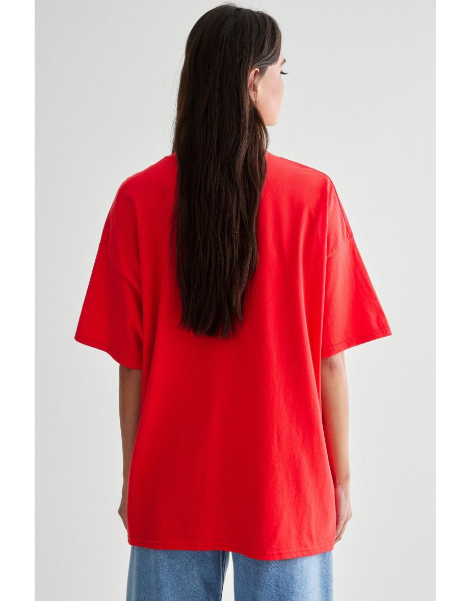 Lonely Hearts Club Graphic Print Oversized T-Shirt - 3