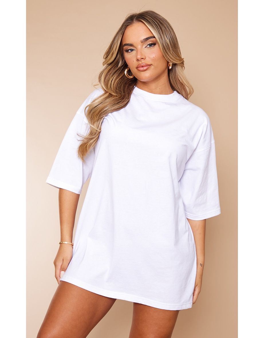 White slogan best sale t shirt dress