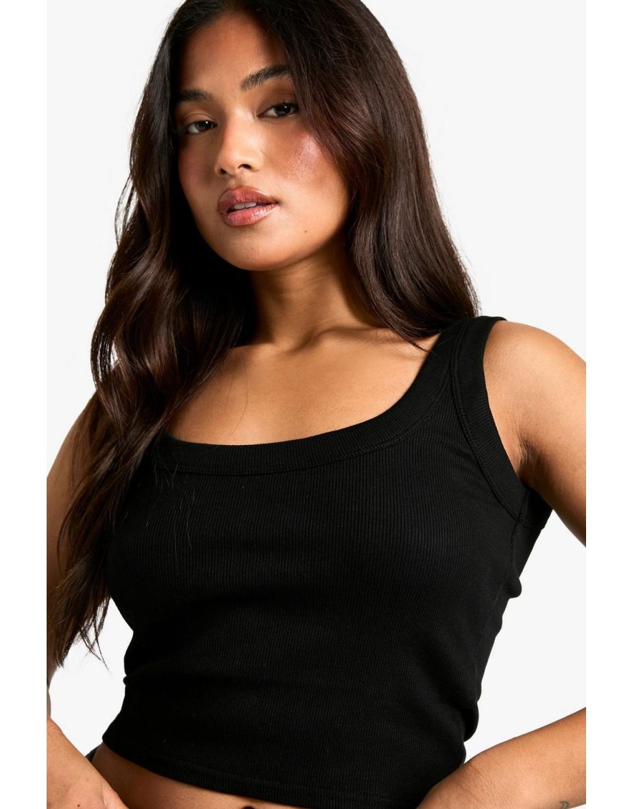 Petite Basic Thick Binding Cami Top - black - 3