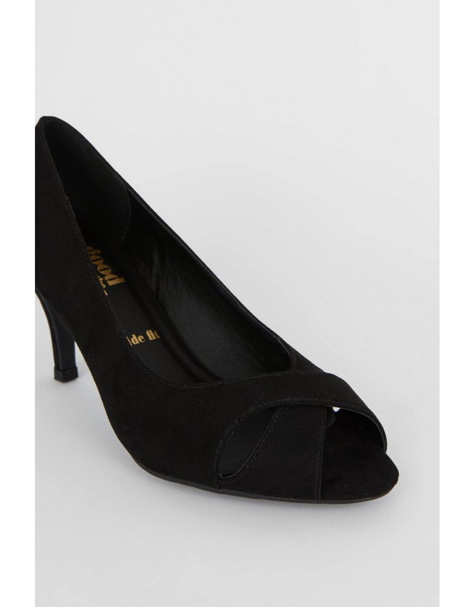 Good For The Sole: Wide Fit Honey Peep Toe Heeled Sandals - 3