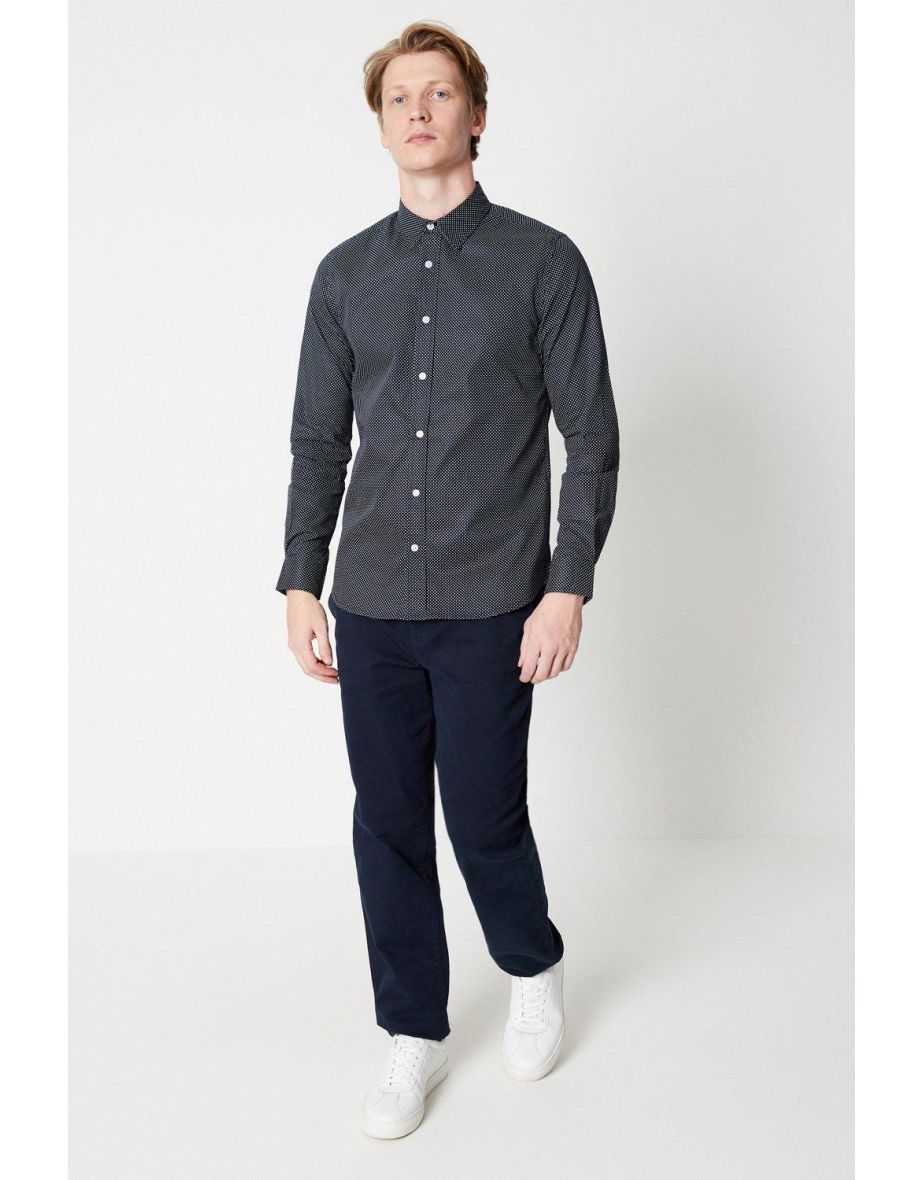 Navy Polka Dot Shirt