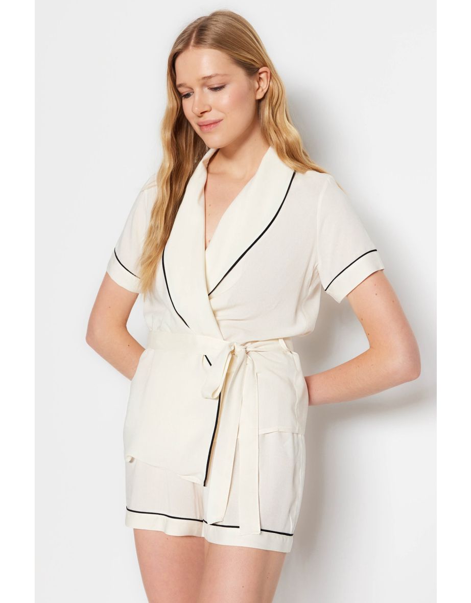 Pajama Set - Beige - Plain - 7